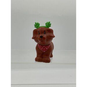Fisher Price Little People Barbie Advent Christmas Pet Dog Antlers Holiday 2023